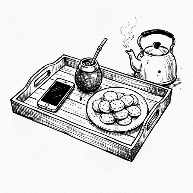 Mate, bizcochos y tecnología cotidiana